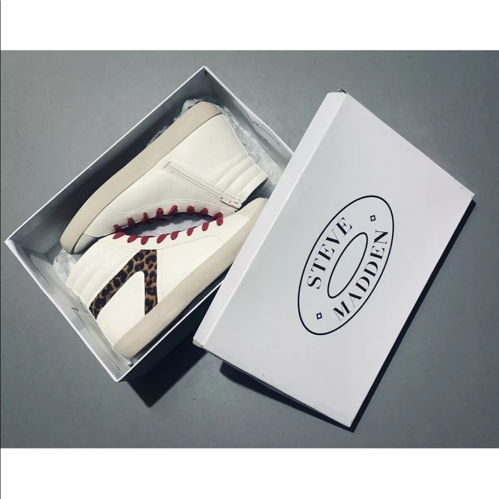 NEW Steve Madden Bumping White High Tops - 5.5